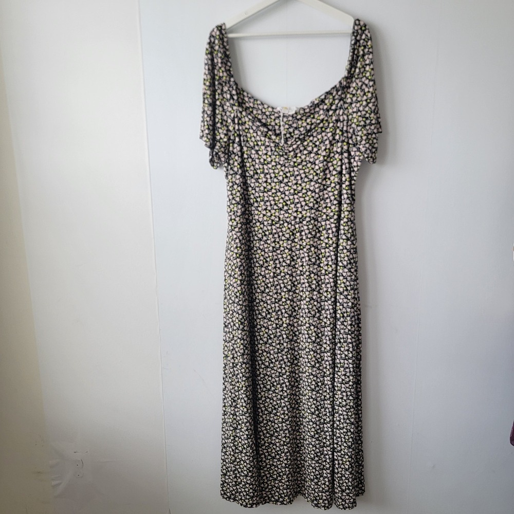 Boden women's‎ Sweetheart floral Jersey Midi Dress sz 20/22l fit & flare Pockets